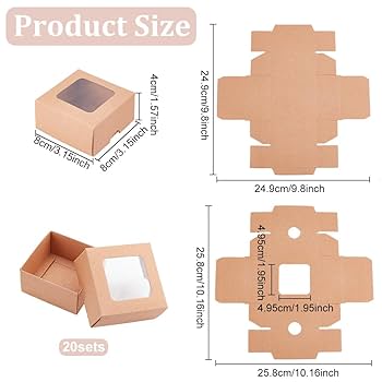 専用　お箱代として Amazon.co.jp: BENECREAT 20セット クラフト紙ボックス 8x8x4cm